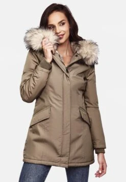 Soya Concept Kauppa 3 Navahoo CRISTAL - Płaszcz Zimowy - Taupe Grey